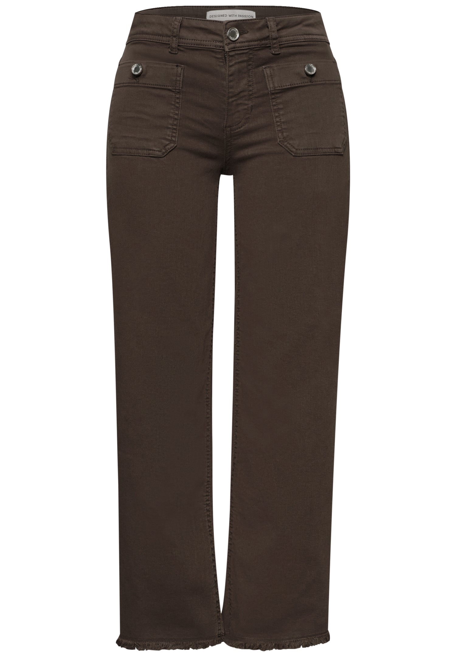 Mid Waist Straight Leg Jeans im Casual Fit