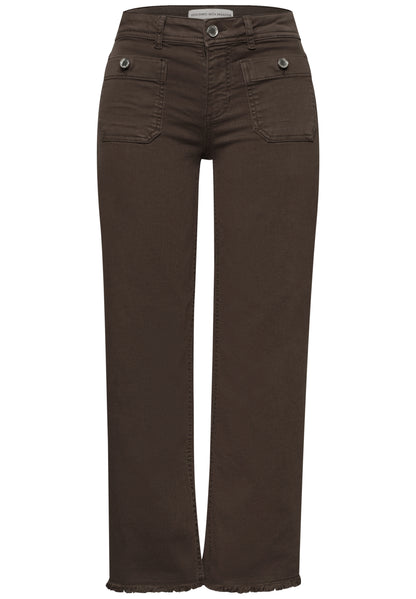 Mid Waist Straight Leg Jeans im Casual Fit