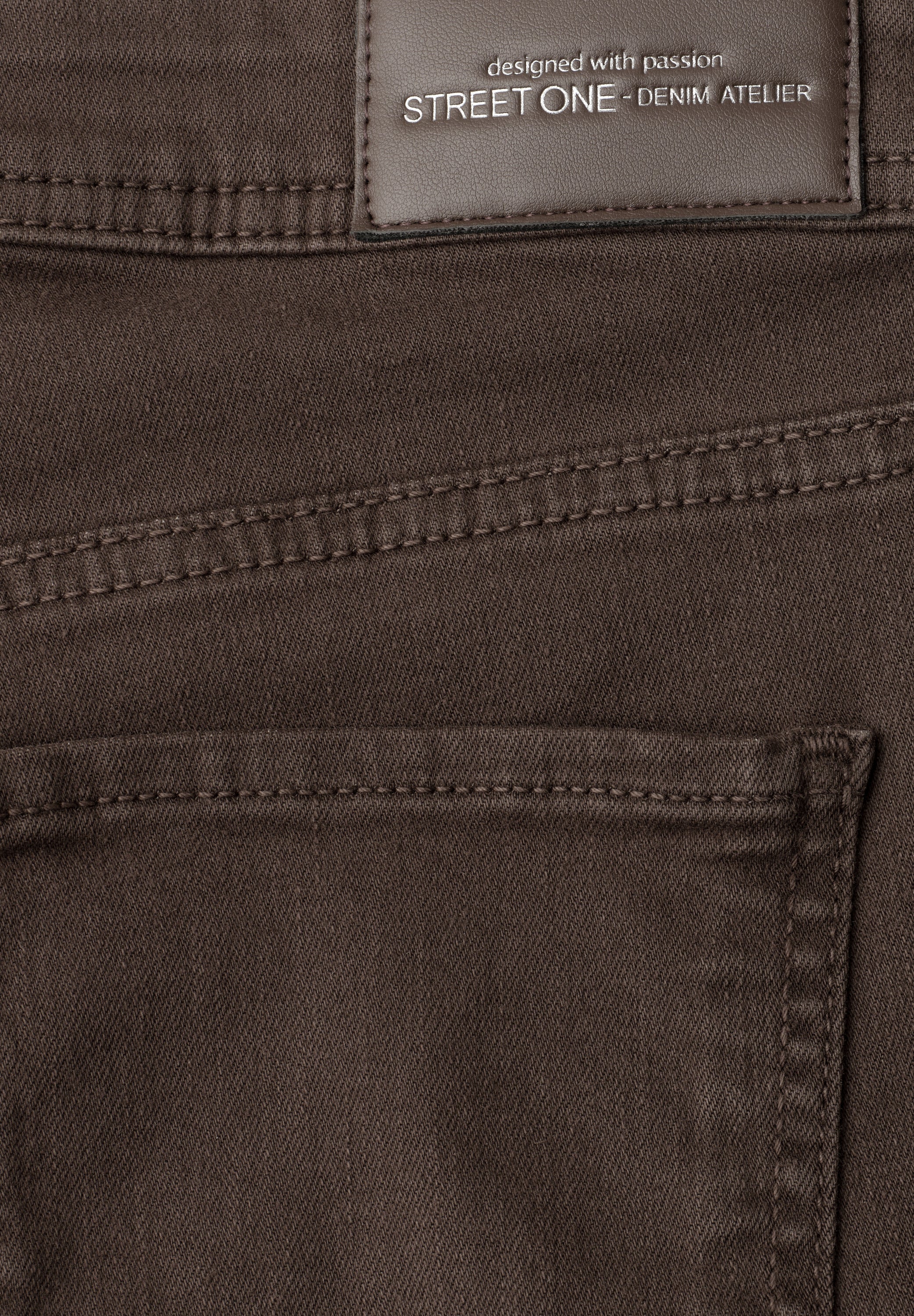 Mid Waist Straight Leg Jeans im Casual Fit