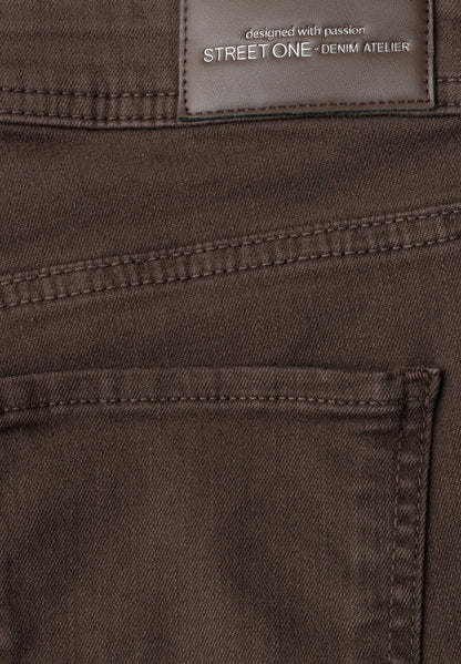 Mid Waist Straight Leg Jeans im Casual Fit