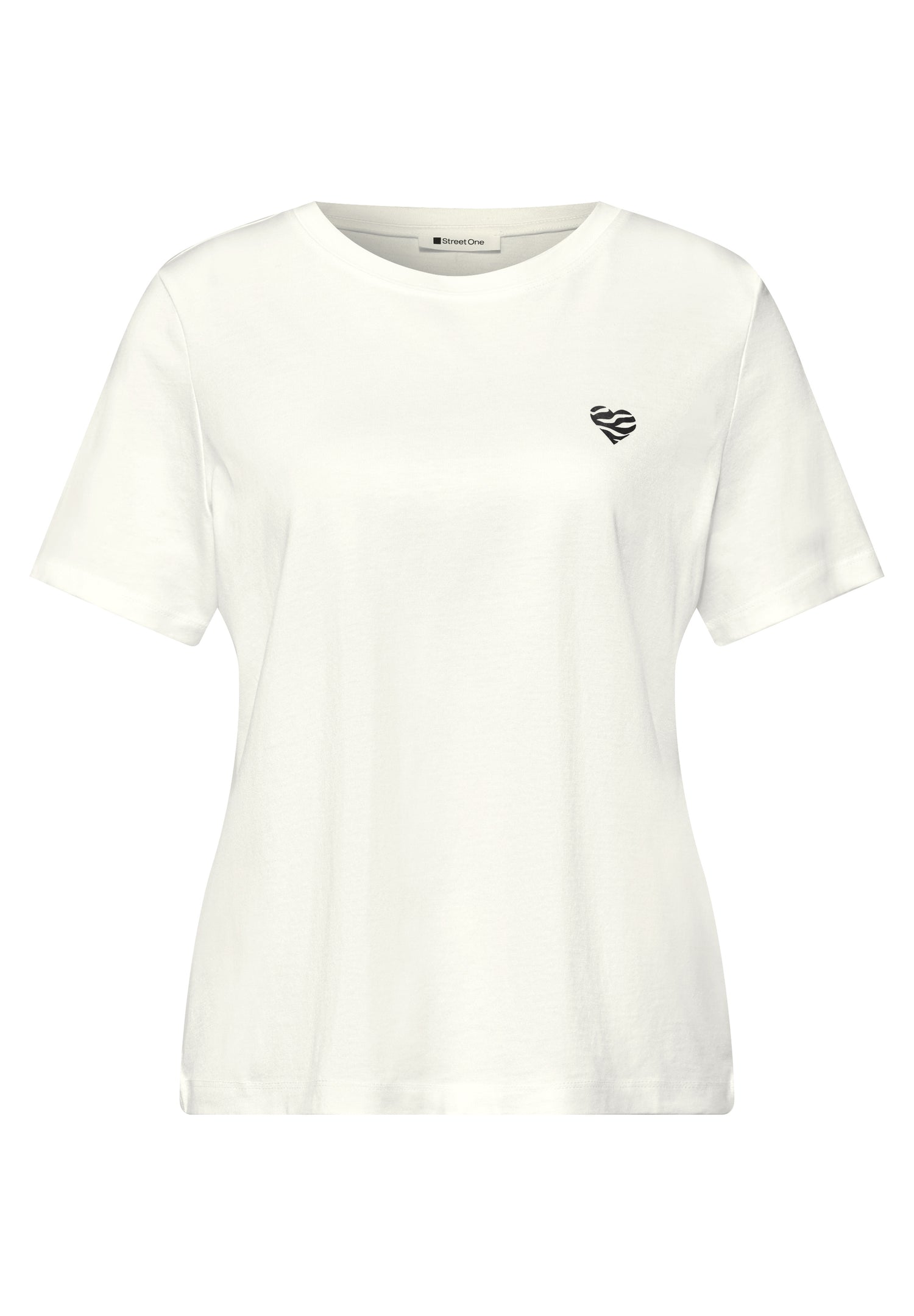 T-Shirt mit Rundhals und Herzdetail