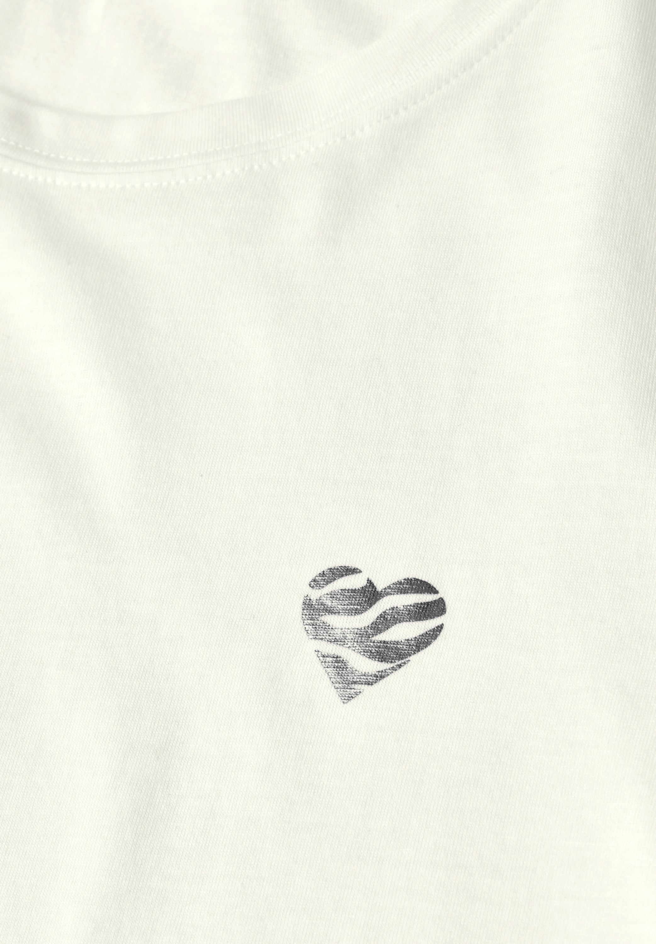 T-Shirt mit Rundhals und Herzdetail