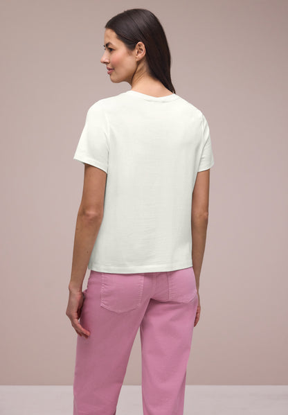 T-Shirt mit Rundhals und Herzdetail