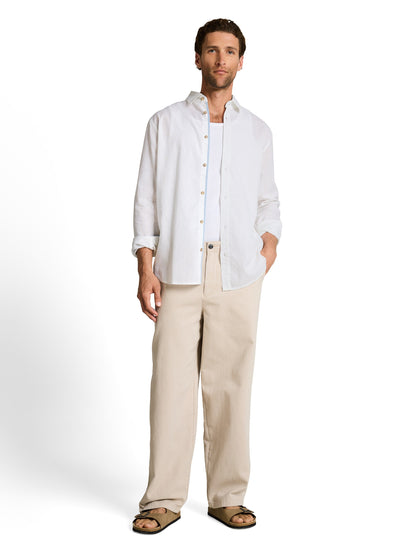 Regular Fit Hemd mit Leinenanteil