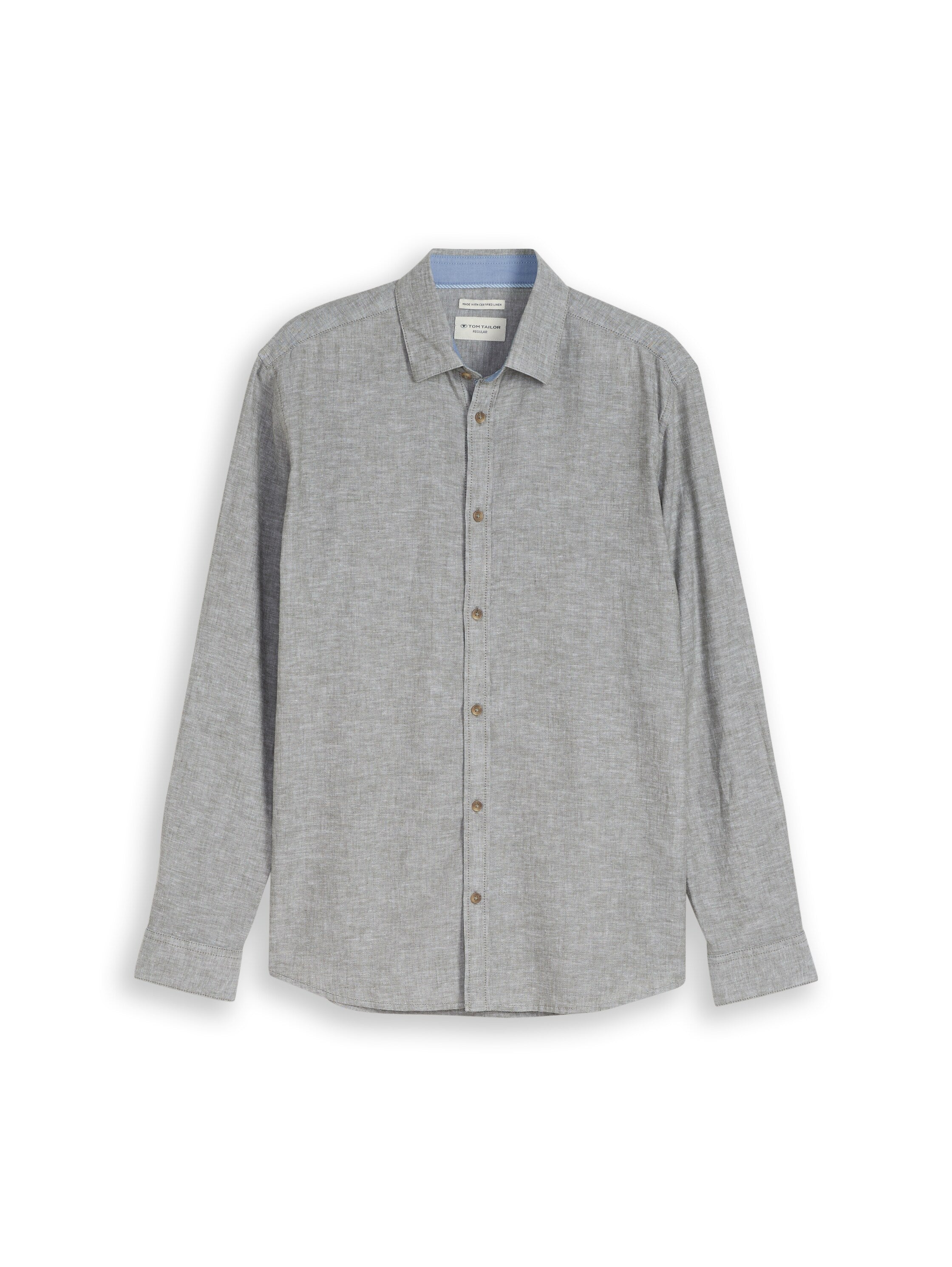 Regular Fit Hemd mit Leinenanteil