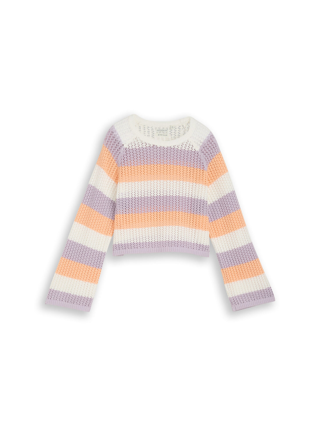 Cropped Strickpullover mit Streifenmuster