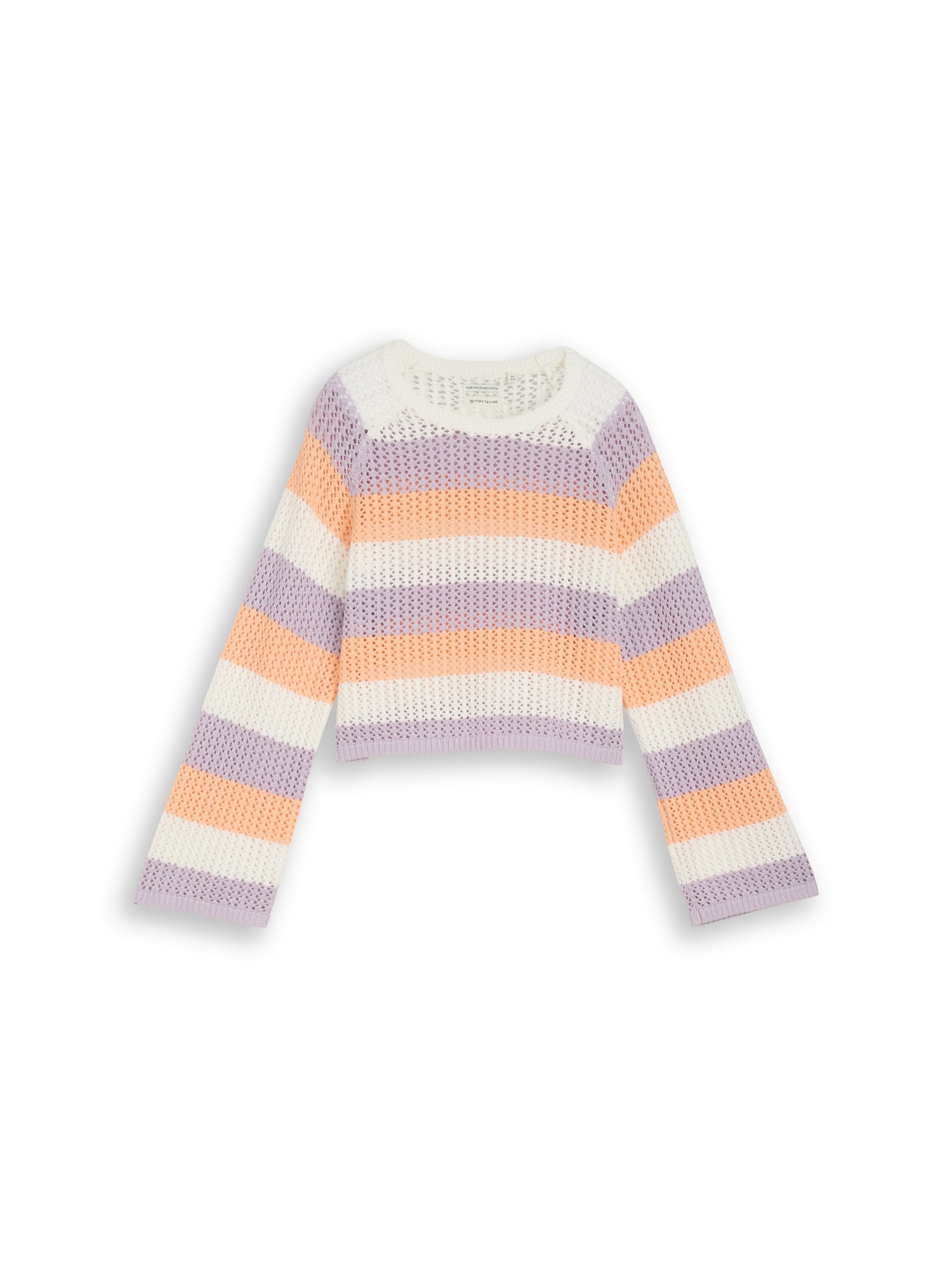 Cropped Strickpullover mit Streifenmuster