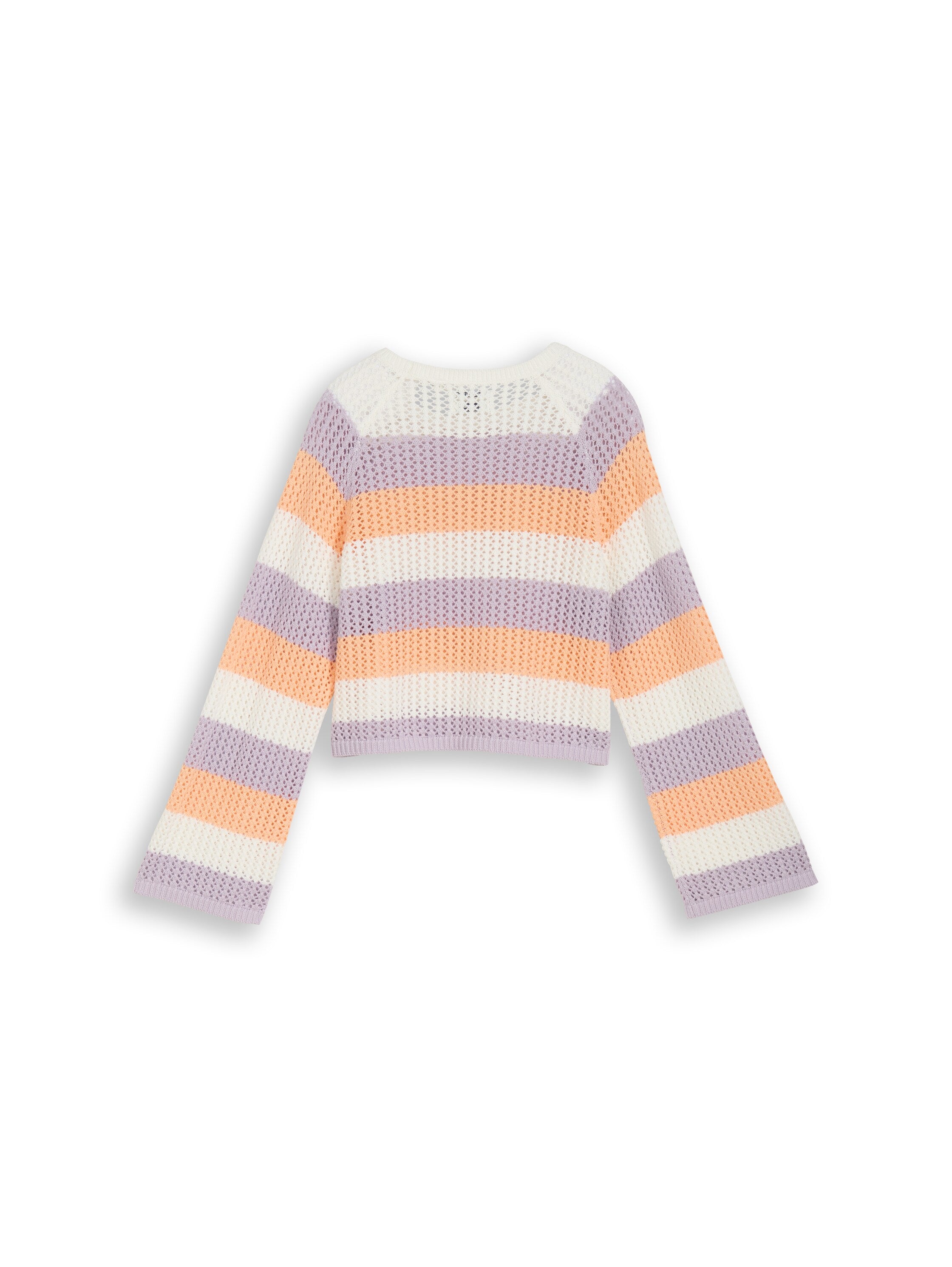 Cropped Strickpullover mit Streifenmuster