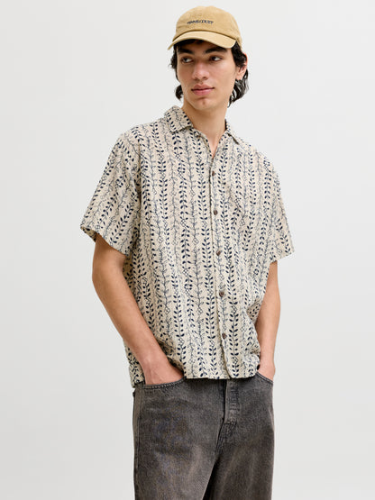 JPRBLULYON PRINT DOBBY S/S SHIRT SN