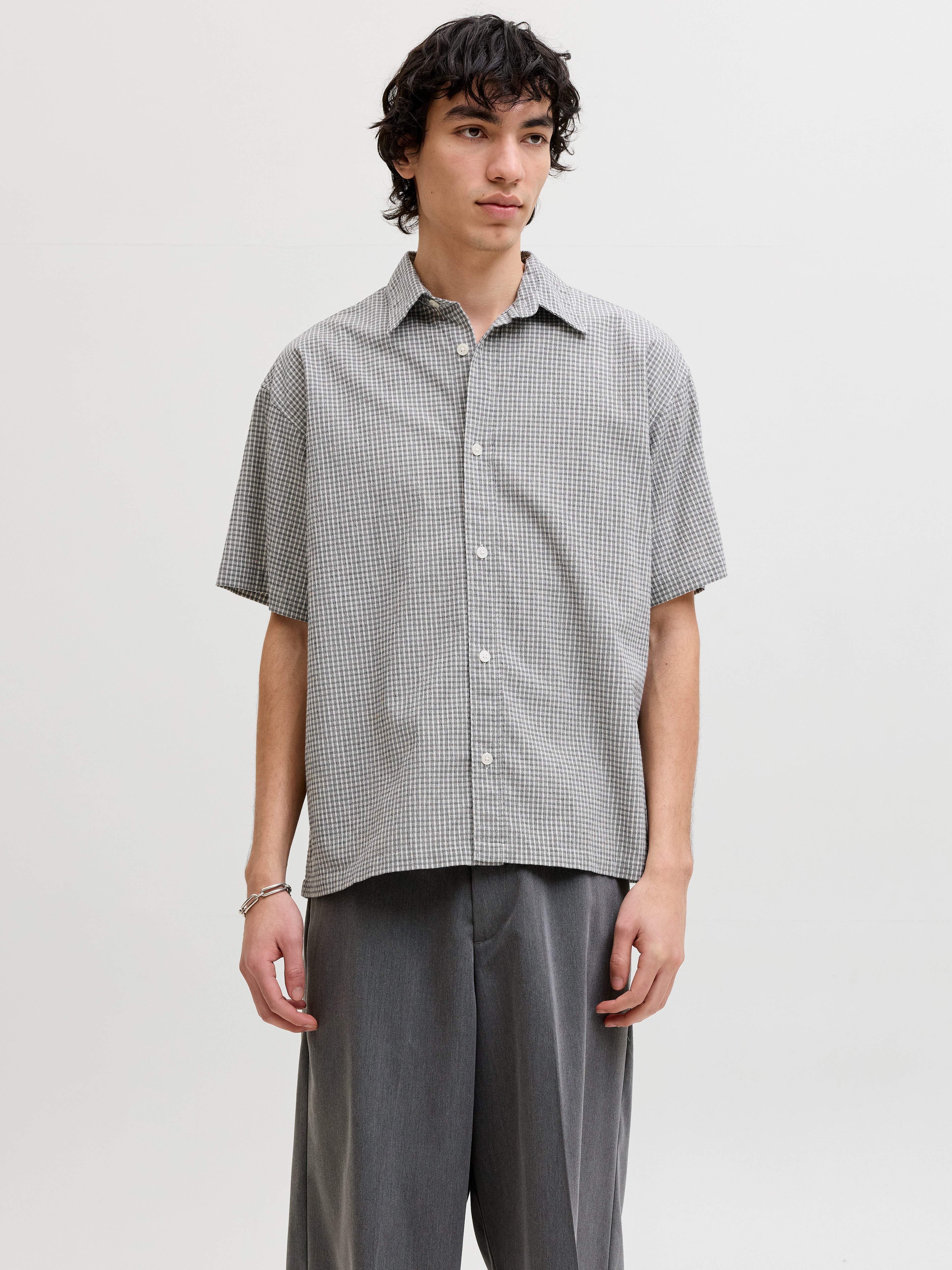 JORCOTEDAZUR SEERSUCKER CHECK SHIRT SS