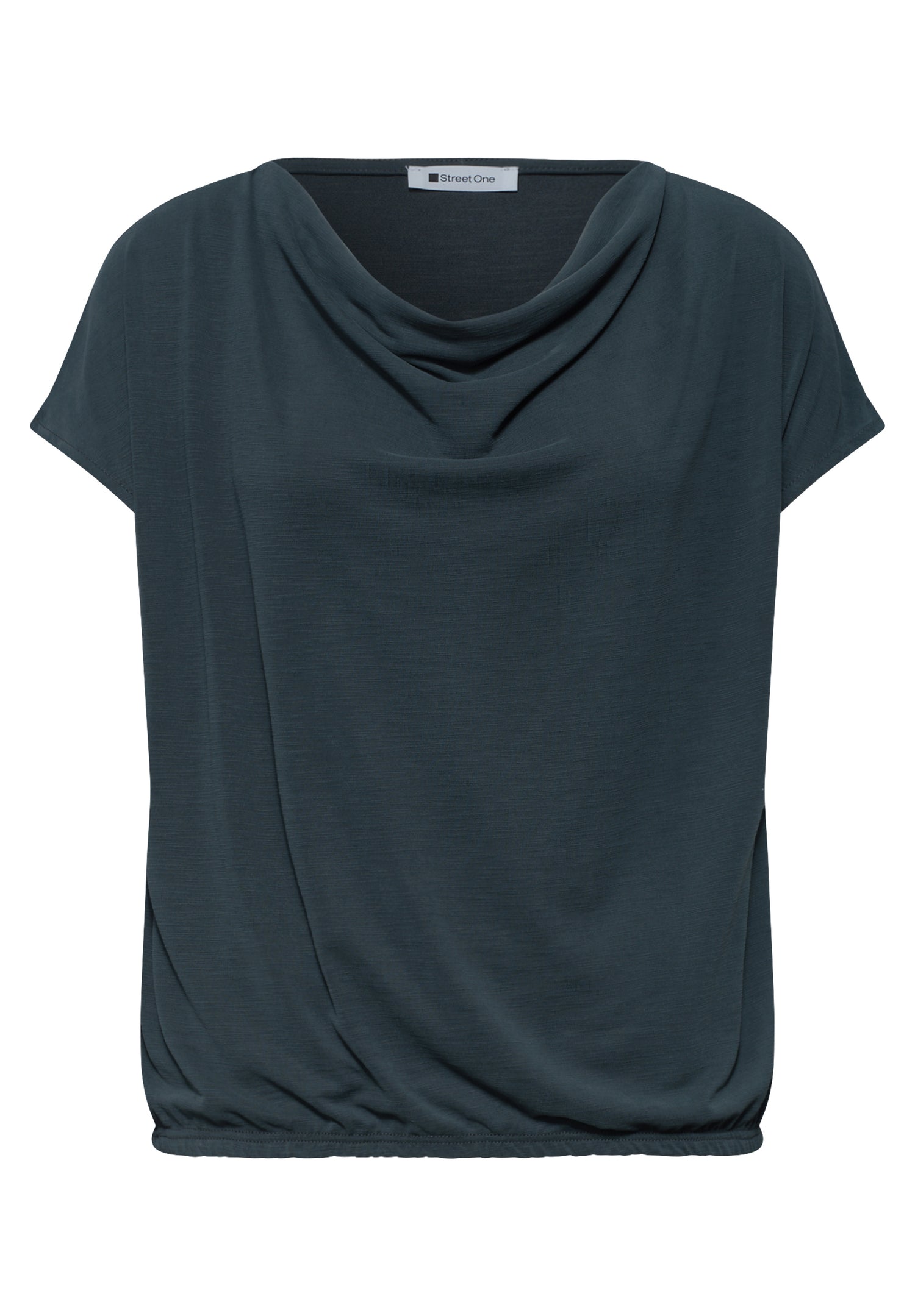 Dropped Shoulder Shirt mit Wasserfall-Front