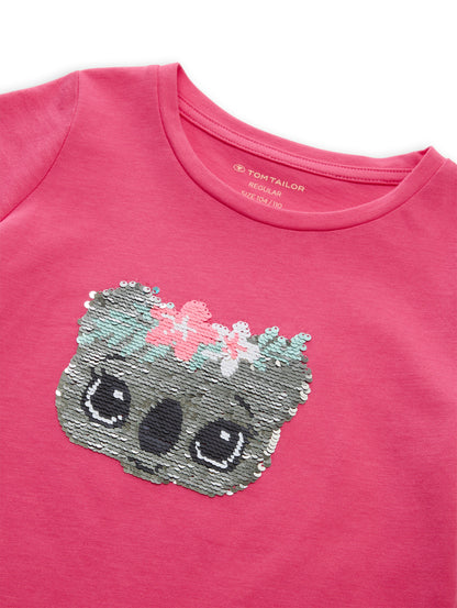 T-Shirt mit Wendepailletten