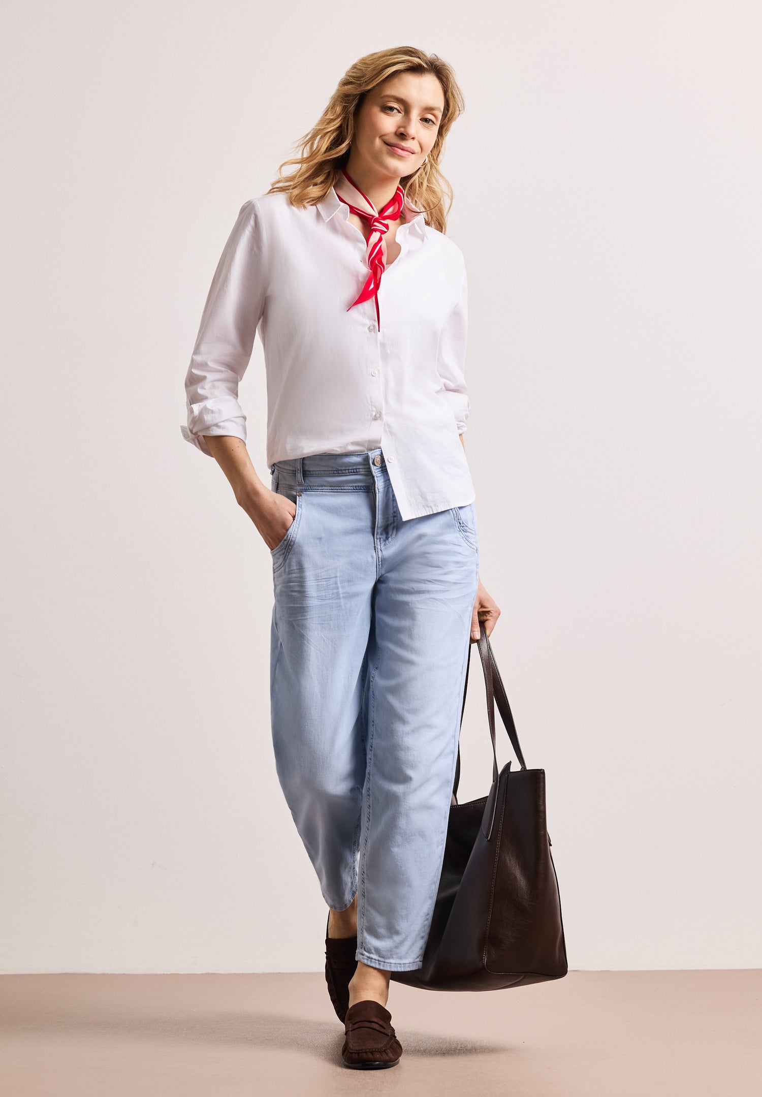 High Waist Barrel Leg  Jeans im Loose Fit