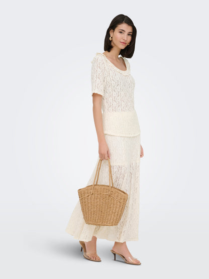 JDYGALLAS LONG LACE SKIRT JRS