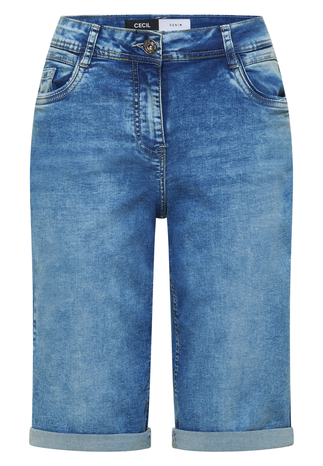 Wide Leg Jeansshorts im Loose Fit