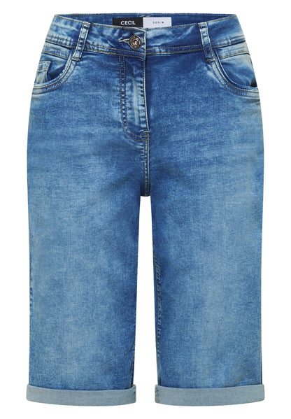 Wide Leg Jeansshorts im Loose Fit