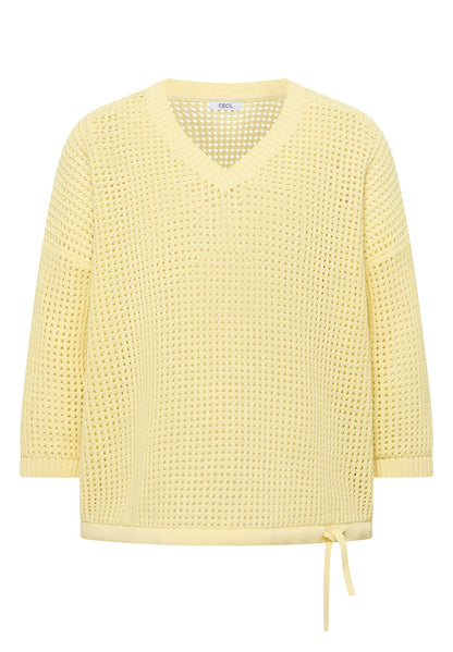 Kurzarm Pullover im Crochet-Look