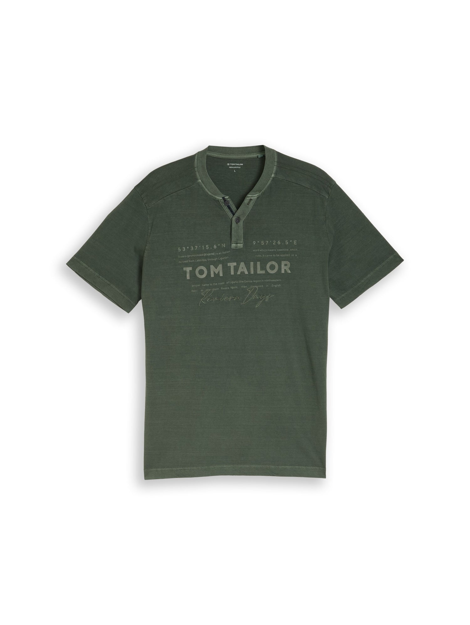 Henley T-Shirt im Used-Look