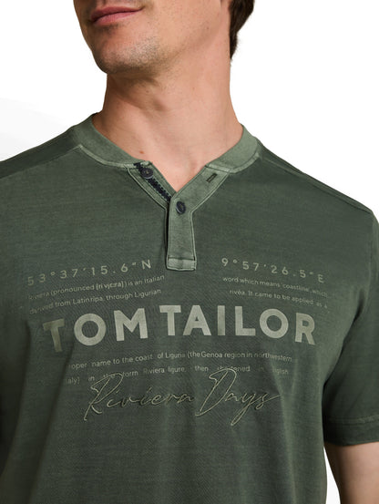 Henley T-Shirt im Used-Look
