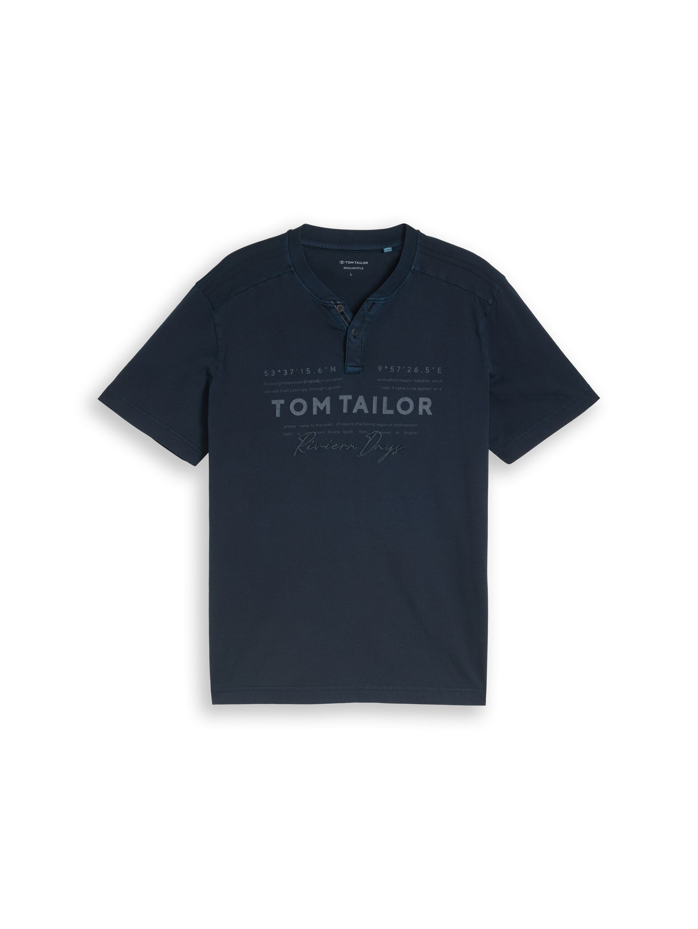 Henley T-Shirt im Used-Look