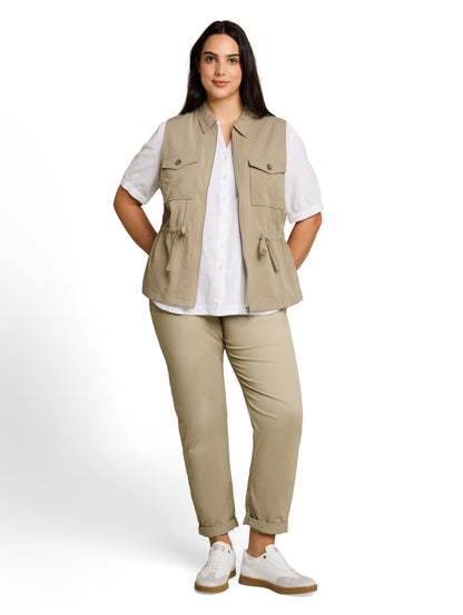 Plus Size - Regular Fit Weste mit Brusttaschen