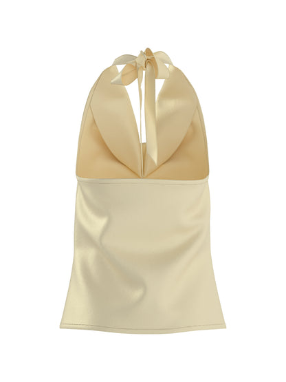 HDLEAH SATIN HALTERNECK TOP