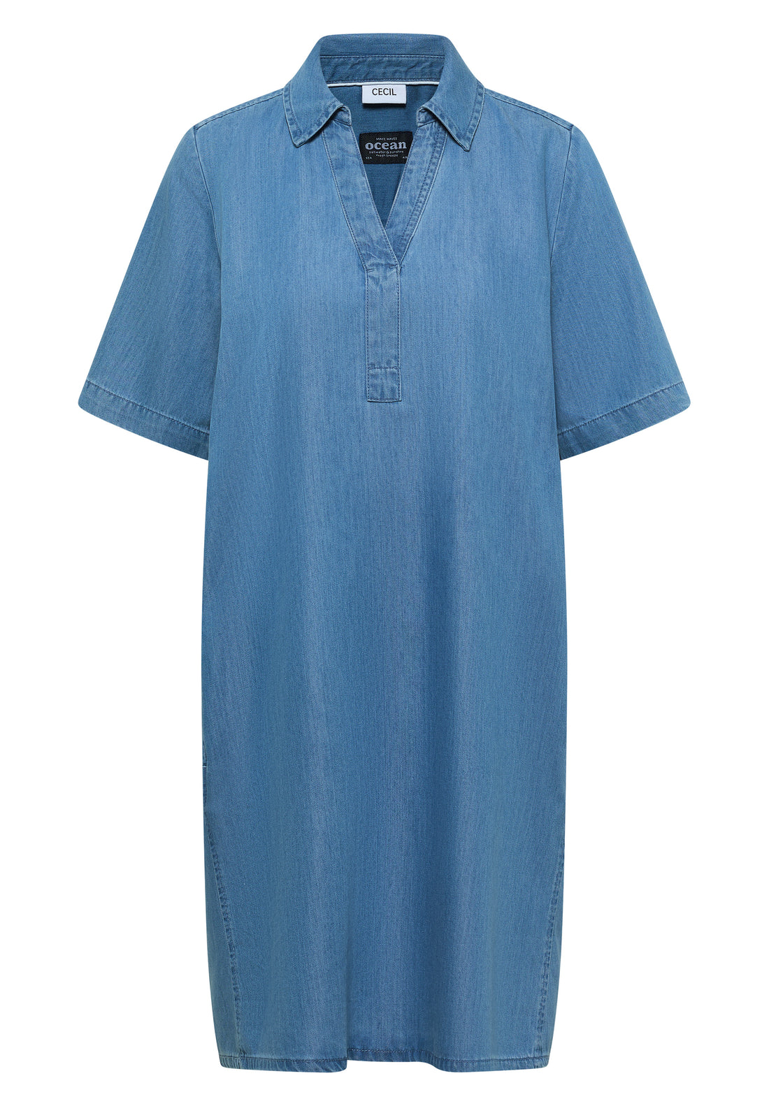 Knielanges Kleid im Denim-Look