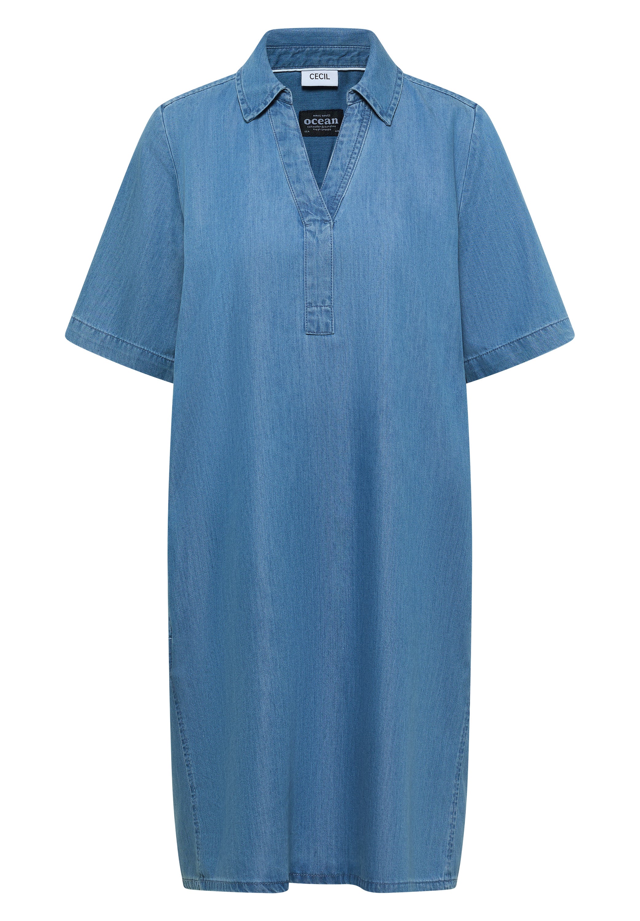 Knielanges Kleid im Denim-Look