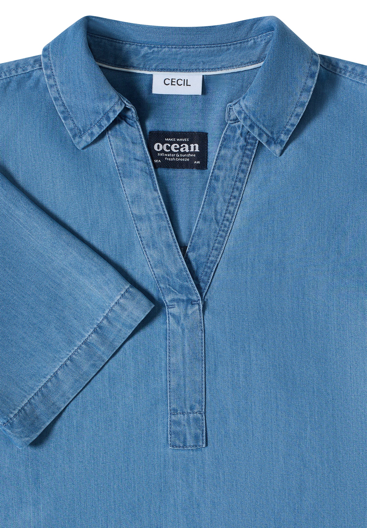 Knielanges Kleid im Denim-Look