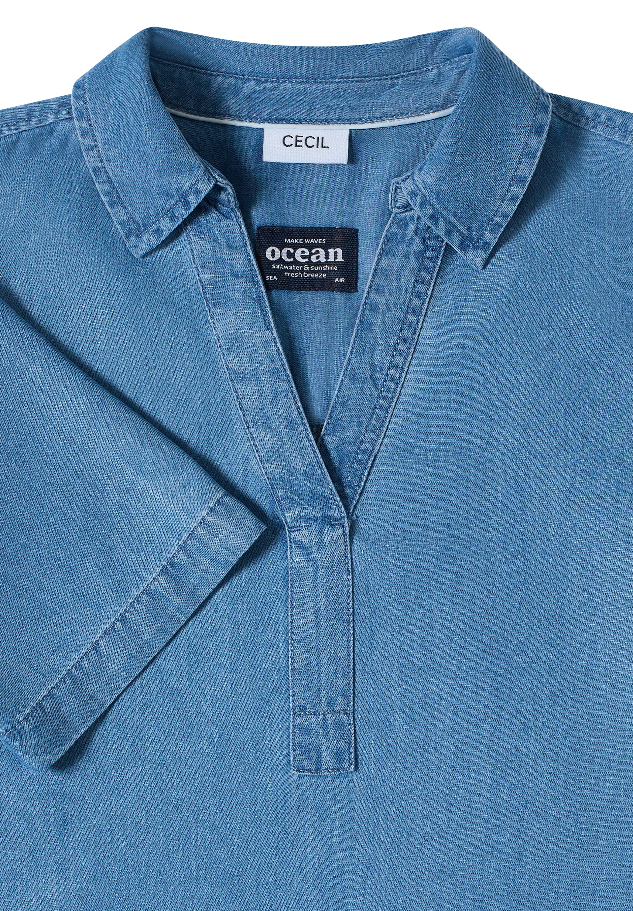 Knielanges Kleid im Denim-Look