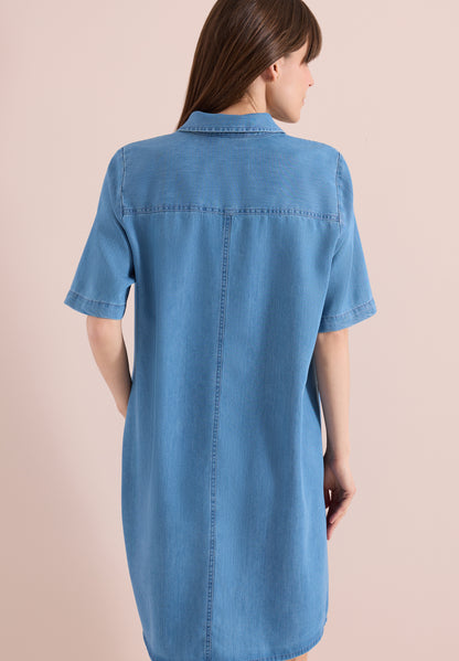 Knielanges Kleid im Denim-Look