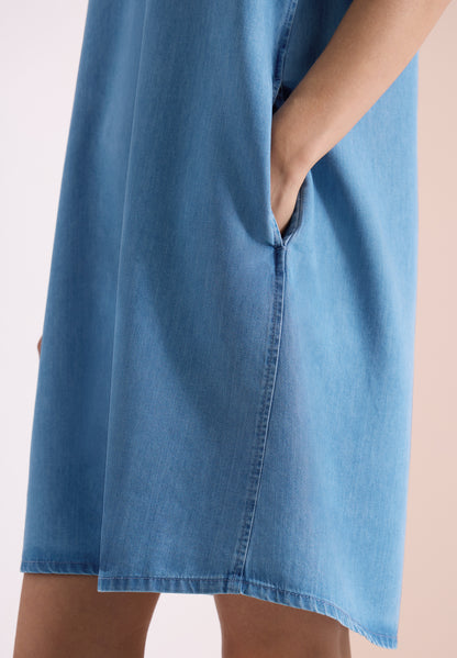 Knielanges Kleid im Denim-Look