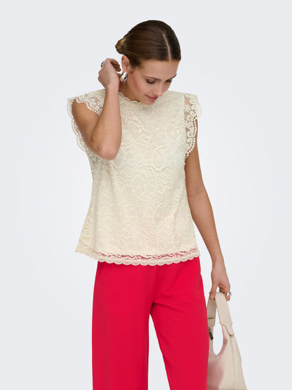 JDYLOTAS S/L LACE TOP JRS NOOS