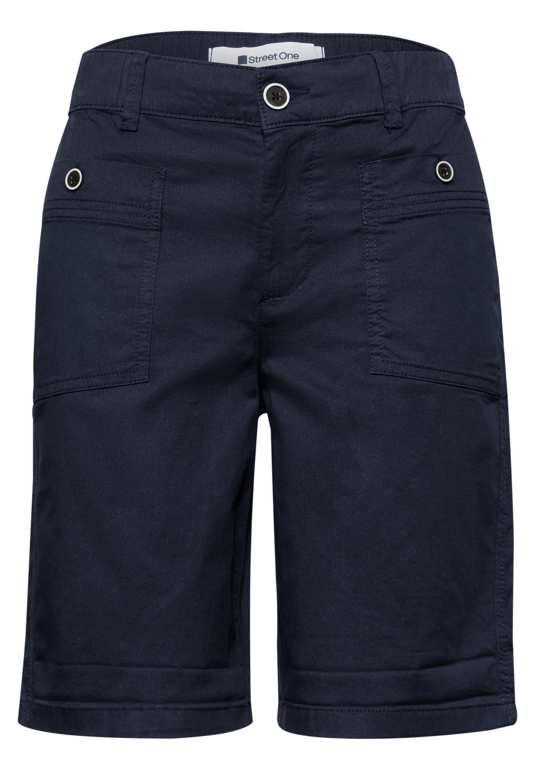 Straight Leg Bermuda mit Turn-Up