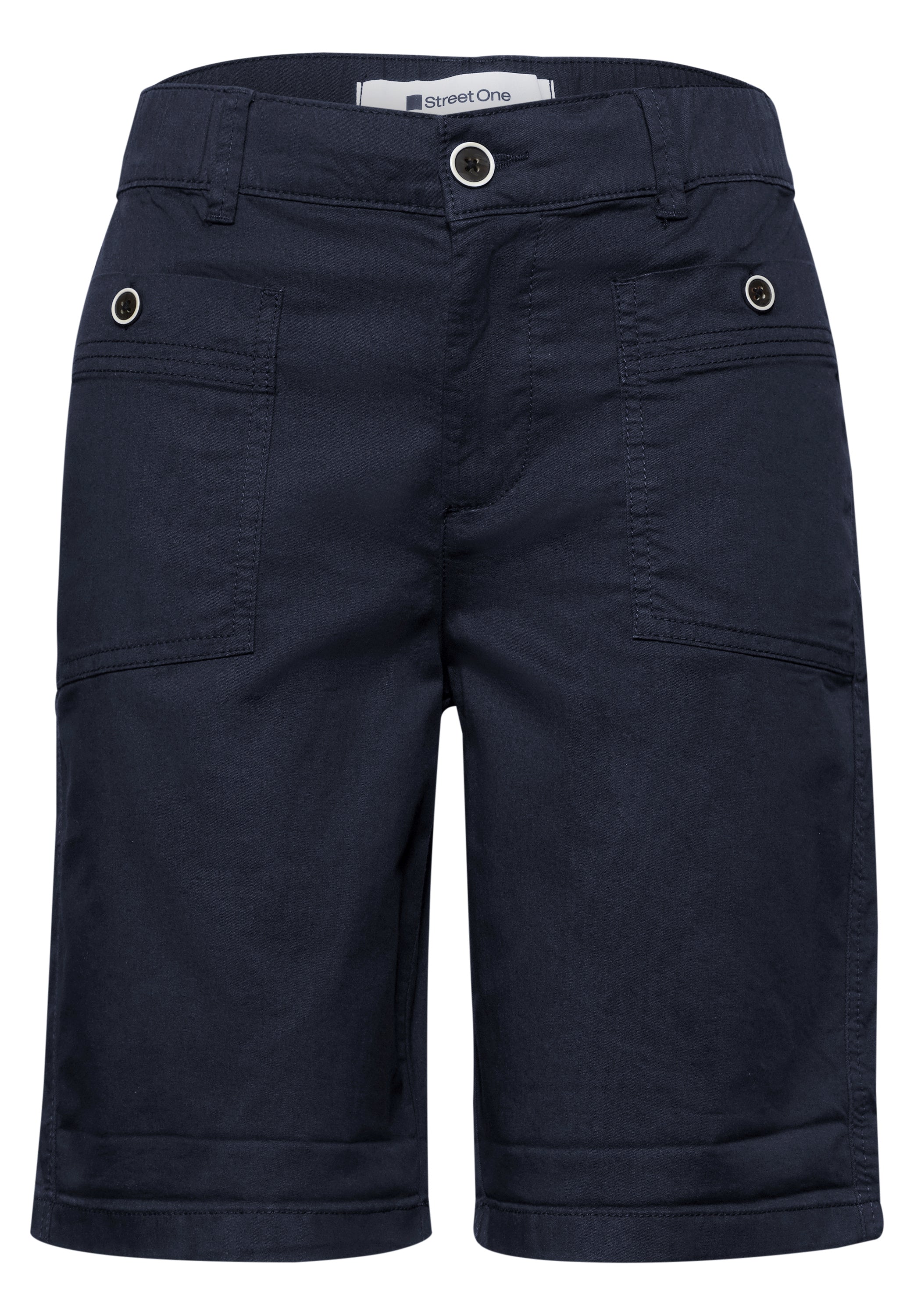Straight Leg Bermuda mit Turn-Up