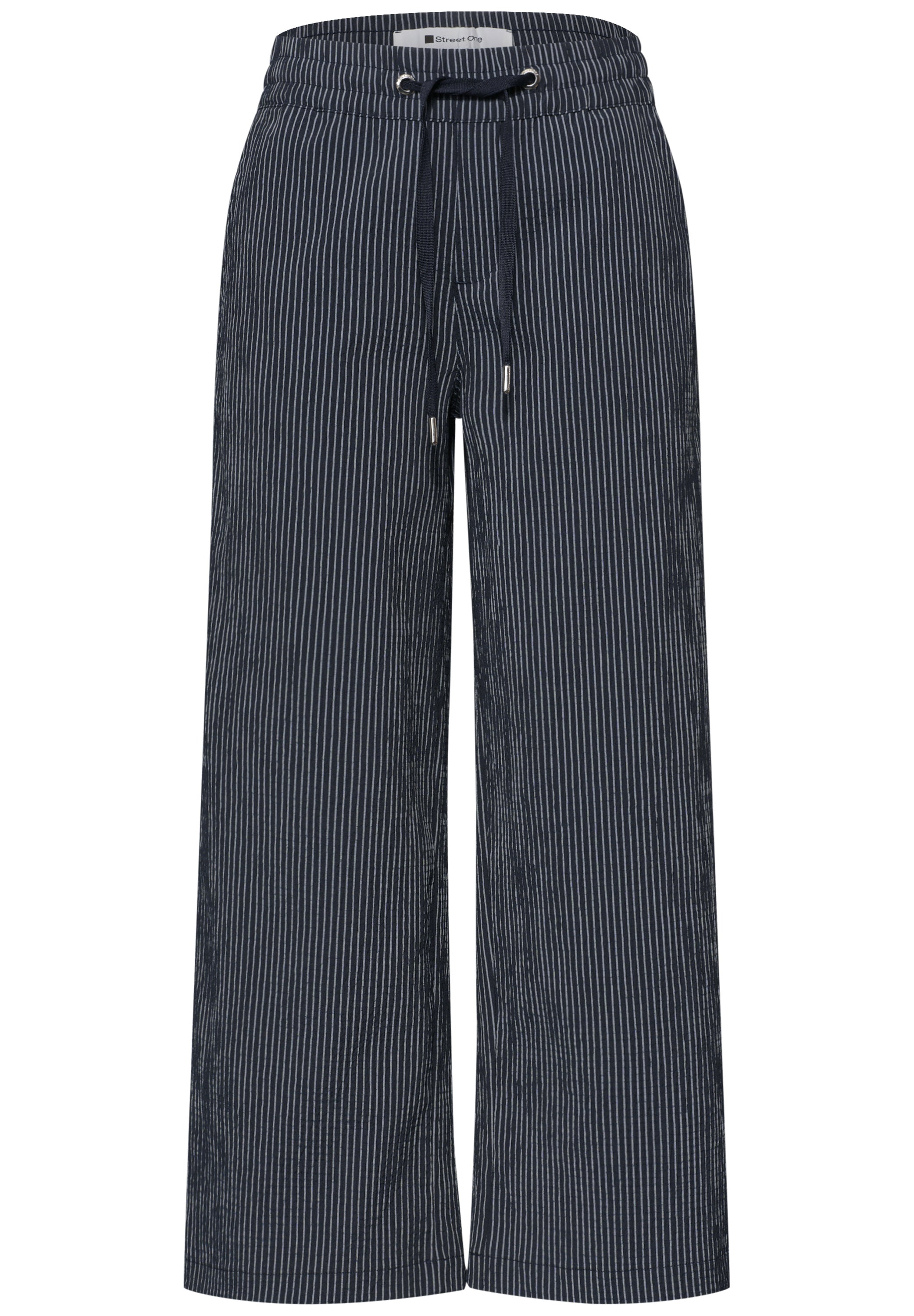Wide Leg Hose im Loose Fit mit Streifen