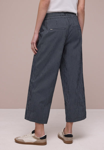 Wide Leg Hose im Loose Fit mit Streifen