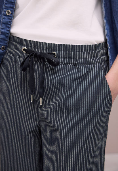 Wide Leg Hose im Loose Fit mit Streifen