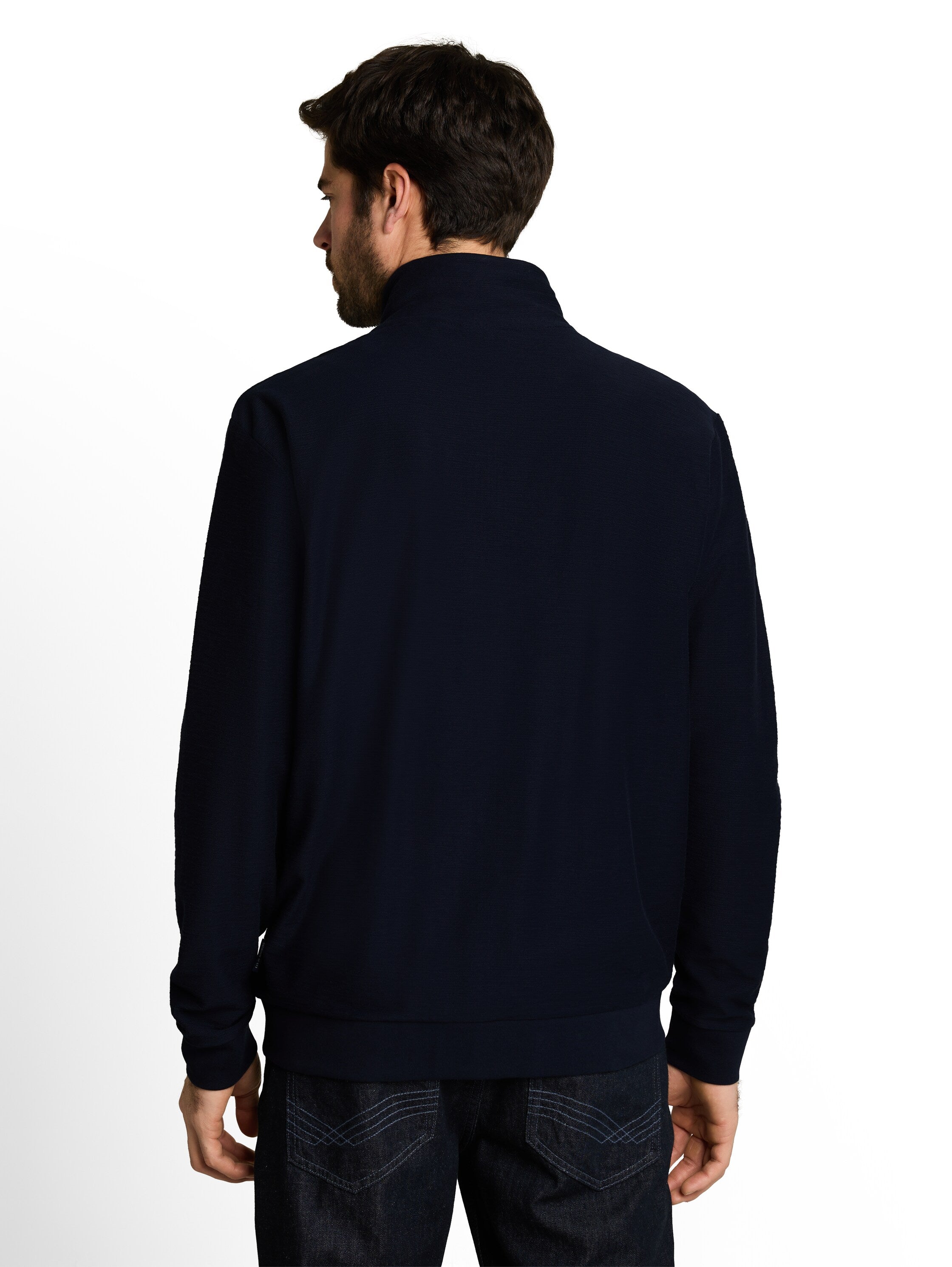 Sweatjacke mit Stehkragen