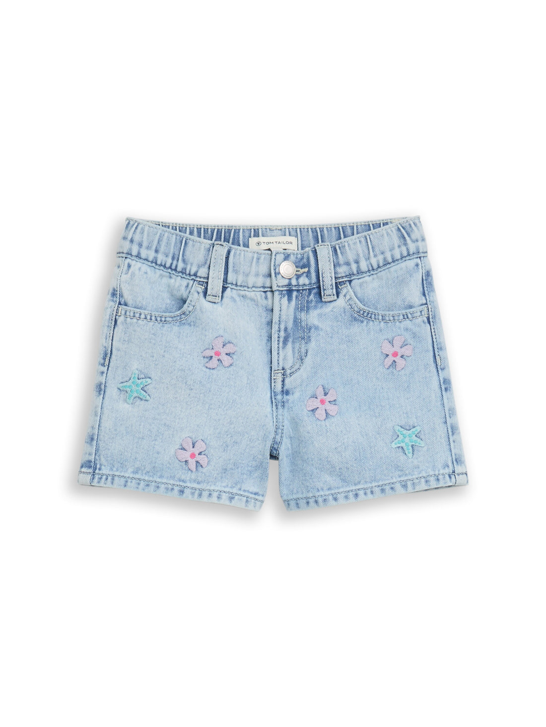 Jeans Shorts mit Stickerei