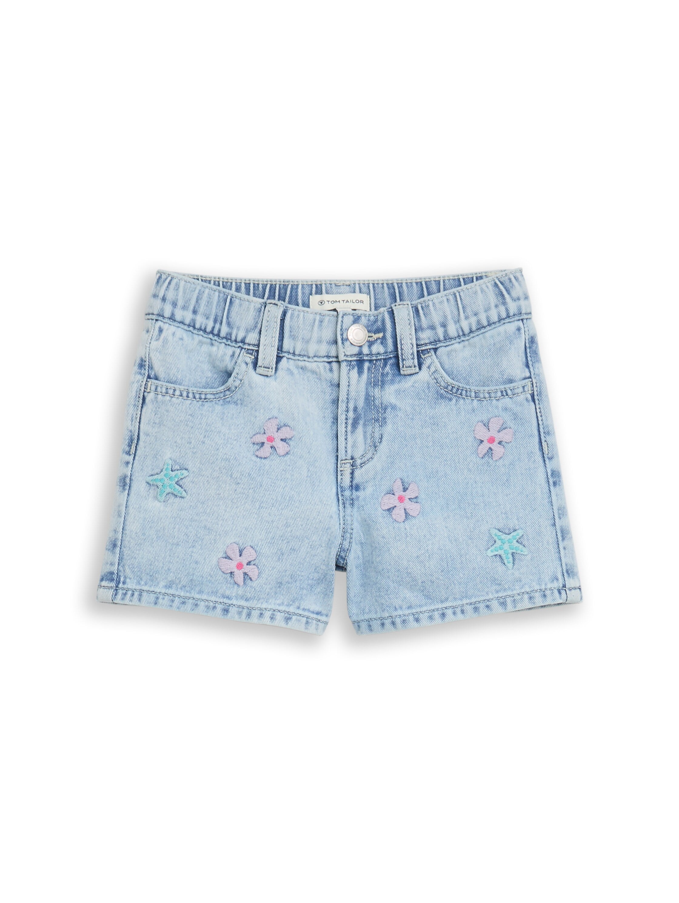 Jeans Shorts mit Stickerei