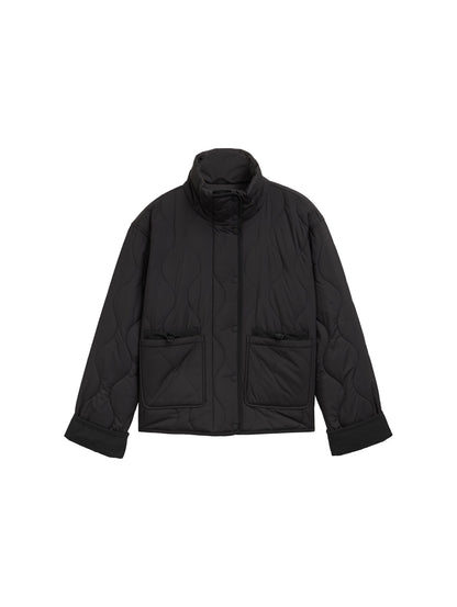 Puffer-Jacke mit verschließbarem Stehkragen