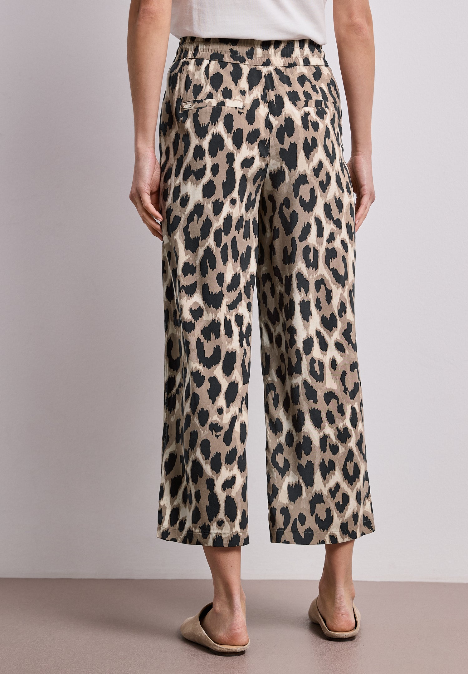Wide Leg Hose im Loose Fit mit Print