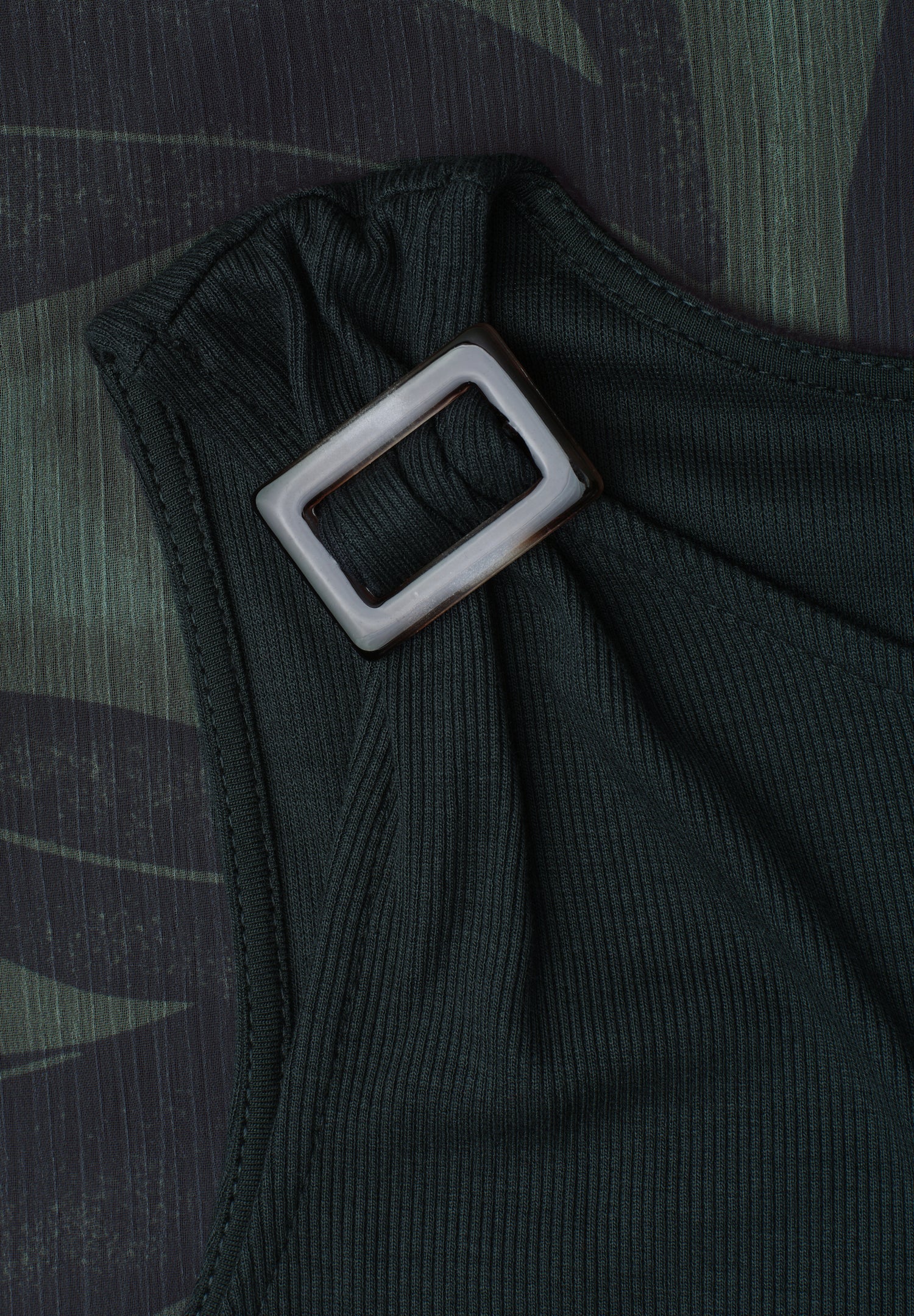 Midi-Kleid mit Strukturmix und Print