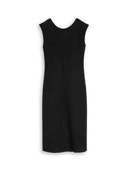 Fitted Jacquard Midi-Kleid