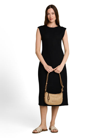 Fitted Jacquard Midi-Kleid