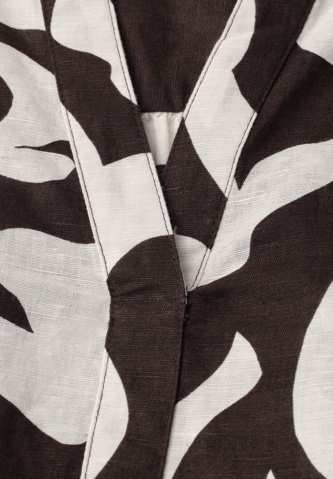Bluse mit Split Neck aus Leinenmix