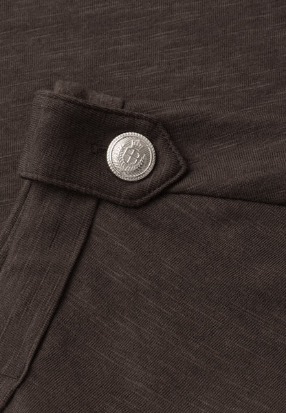 T-Shirt mit Rundhals und Knopfdetails