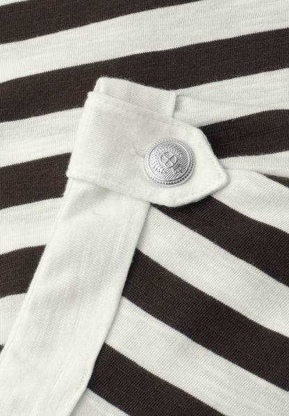 T-Shirt mit Rundhals und Knopfdetail
