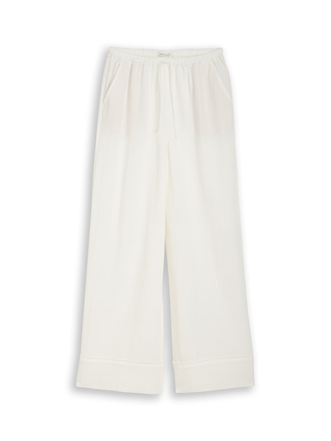 Seersucker Wide Leg Hose